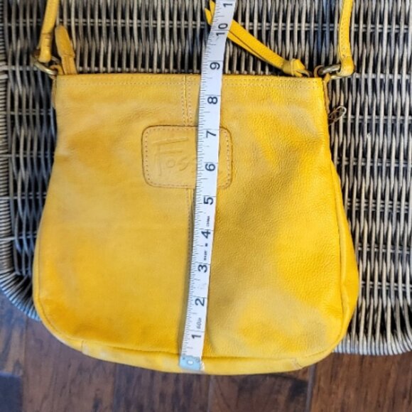 Fossil Leather Crossbody with Cinched Outside Pocket Yellow - Picture 12 of 16